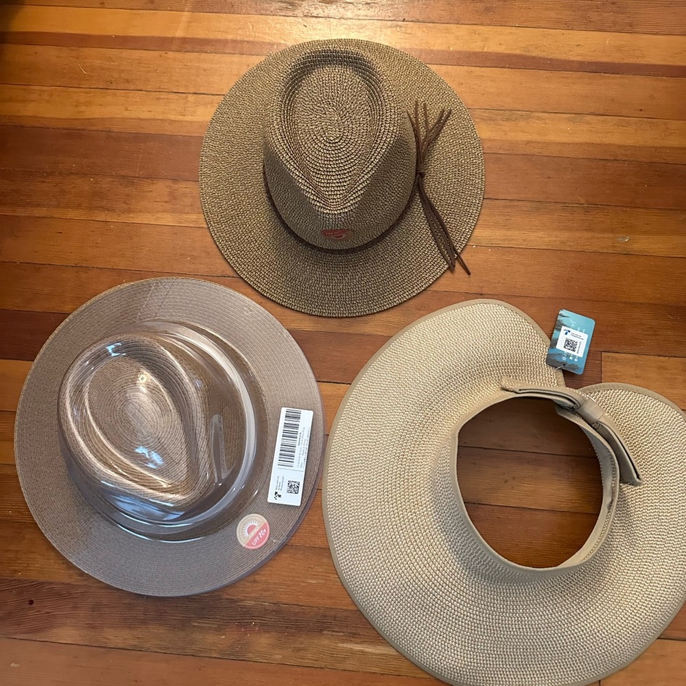 Hat trio- size M/L, $30 for all 3 or $12 each. Offers welcome